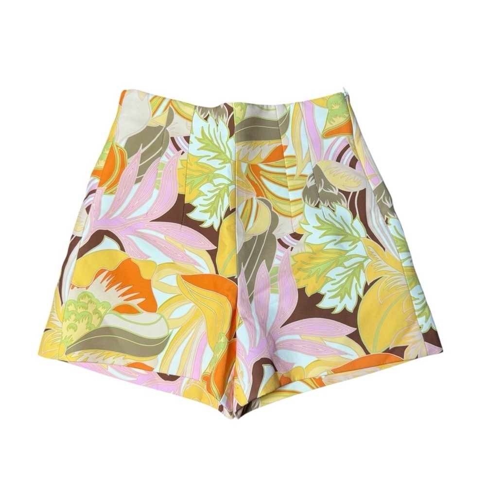 Zara Women Colorful Printed Shorts High Waisted Multicolor Size S